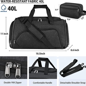Vente en gros de sac de sport imperméable à la mode sacs de sport en polyester avec compartiment à chaussures sacs de sport de gymnastique - Product Image 4