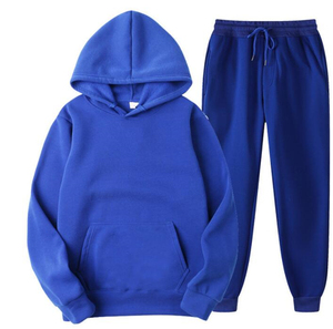 Survêtements pour hommes en polyester/coton, taille plus, décontractés, à capuche, couleur unie, sur mesure, logo personnalisé, faible MOQ, vente en ligne - Product Image 2