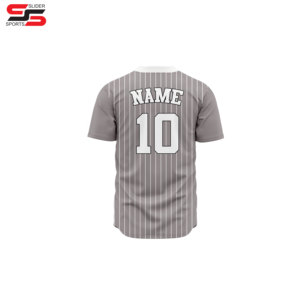 Haute qualité 100% Polyester unisexe respirant évacuation de l'humidité couleur bloc manches courtes Sublimation Sport chemise Baseball Jersey - Product Image 4