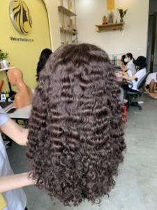 Envío Mundial DHL FedEx UPS Pelucas de Cabello Rizado Italiano de Alta Calidad 100% Cabello Humano Virgen Remy Trama Única Marca VNHL Vietnamita - Product Image 4