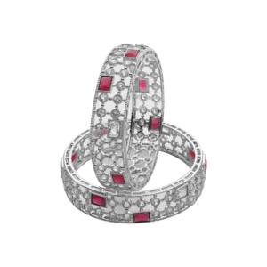 Ensemble de bracelets AD inversés plaqués argent de luxe moderne Bracelets et bracelets à la mode Bracelets en laiton - Product Image 3