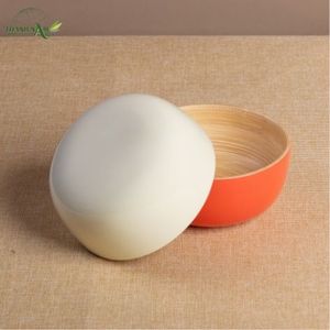Bol en bambou filé personnalisé avec finition unie, objet artisanal classique et écologique pour la maison - Product Image 3