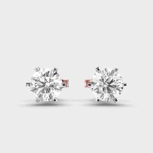 Boucle d'oreille antique en diamant Moissanite 6 mm taille blanche CVD/HPHT Charm pour femmes Bijoux et composants - Product Image 3
