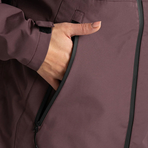 Chaqueta Cortavientos con Cremallera Completa para Mujer, Fabricada con Materiales Reciclados, Color Sólido, Transpirable, Resistente al Viento, Chaquetas Impermeables Personalizadas con Relleno de Algodón - Product Image 5