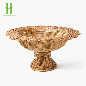 Florero decorativo de ratán tejido a mano Vieira minimalista de alta calidad, jarrón de mesa de ratán, OEM meticuloso de la fábrica de Vietnam - Product Image 5