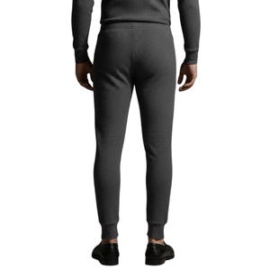 Men Waffle Knit Thermal <b>Jogger</b> Pants Elastic Waist <b>Slim</b> Fit Warm Lounge Bottoms Soft Stretch Cuffed Trousers Winter Wear Comfort - Product Image 2