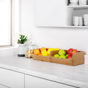 Lot de 2 organiseurs de bacs en bambou empilables pour le rangement des dosettes de café - Product Image 5