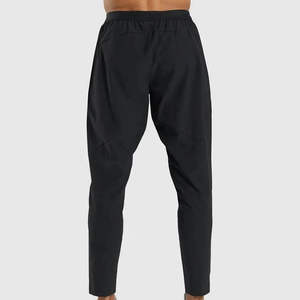 Nuevos pantalones de chándal ajustados para hombre de talla grande, cintura media, Parte delantera plana, Color sólido, recto, poliéster, impermeable, a prueba de viento, teñido liso - Product Image 5