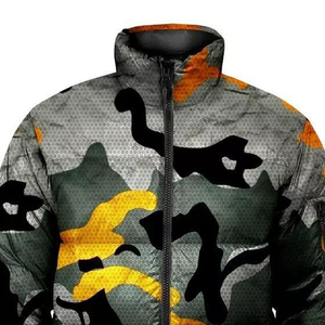 Veste d'hiver matelassée de haute qualité pour homme, en toile imperméable avec impression de logo personnalisé, col montant, design matelassé - Product Image 3