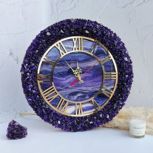 FLEURS Horloge murale en résine époxy Résine époxy Salon meilleur qulatiye Meubles Décor à la maison Horloge murale personnalisée meilleur - Product Image 4