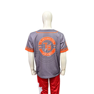 เสื้อเบสบอลแห้งเร็วระบายอากาศได้ดีเสื้อเจอร์ซีย์เบสบอลใส่สบายสีพื้น - Product Image 2