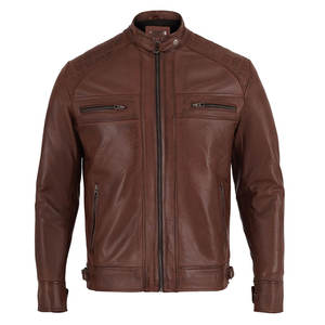 Veste en cuir d'hiver pour homme, design personnalisé, fabrication en usine, confortable, vêtements de rue, veste en cuir pour homme - Product Image 1
