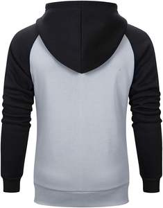 Sweat à capuche d'hiver pour homme, en polyester tissé uni, avec logo personnalisé, imprimé en relief, teint en pièce, à séchage rapide, doublé, à manches longues, streetwear - Product Image 5