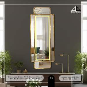 ตู้ห้องน้ำแบบมีโครงคู่เคลือบ PVD สแตนเลส ปรับแต่งได้ ดีไซน์หรูหรา รูปทรงไม่สมมาตร - Product Image 5