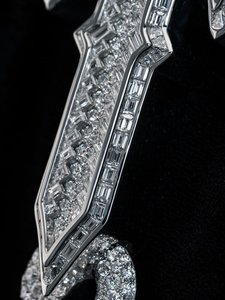Collar de cadena de diseño Infinito y Cruz estilo Hip Hop, con incrustaciones de moissanita y diamantes, de Plata de ley 925 bañada en rodio, tipo cadena llamativa - Product Image 3