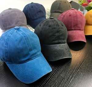 Vente en gros Chapeau de papa vierge délavé non structuré à profil bas Casquette de baseball vintage en coton à bretelles avec logo personnalisé - Product Image 1