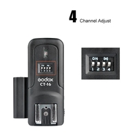 Disparador Godox, receptor de disparador de Flash inalámbrico de canales CT16 solo para Flash de estudio