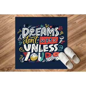 Les rêves n'ont pas de sens si vous ne les réalisez pas, tapis imprimé, tapis fin non tissé - Product Image 5