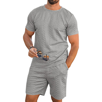 Ensemble T-shirt et short pour homme, tendance, décontracté, respirant, de haute qualité, deux pièces, personnalisation de la marque disponible, ODM disponible