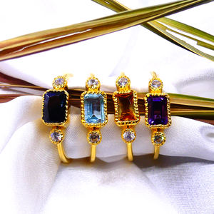 Everyday Wear 925 Sterling Silver Gold Plated Vermeil <b>Black</b> <b>Onyx</b> Diamond Gemstone Women Wear <b>Ring</b> - Product Image 2