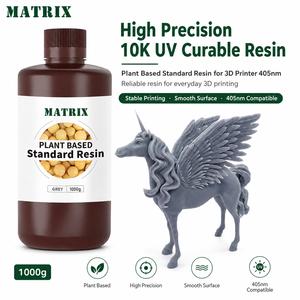 เรซินมาตรฐานจากพืช MATRIX 1000 กรัม สีเทา ความแม่นยำสูง 405 นาโนเมตร สำหรับการพิมพ์ 3 มิติ ด้วยแสงยูวี - Product Image 1