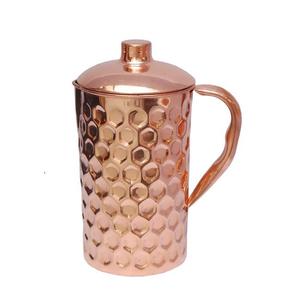 Jarra de Agua Moderna y Elegante de Cobre, Hecha a Mano, para Bebidas Saludables, Decoración para Servir Agua en Bodas, Cocina, Mesa de Comedor y Hogar - Product Image 1