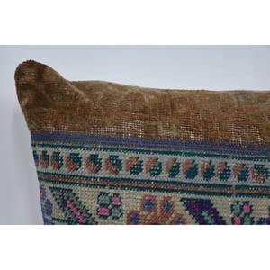 Multicolor Bohemian Vintage Pattern Wool Kantha 28x28 Inch Woven Decorative <b>Pillow</b> - Product Image 2