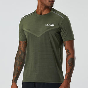 Vente en gros T-shirts de course pour hommes personnalisés T-shirt de sport léger à séchage rapide haut respirant durable et élégant - Product Image 2