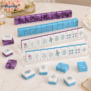 Luxury Acrylic Marble <b>Pattern</b> Mahjong Acrylic <b>Sheet</b> Custom Engraved Tiles for Gift and Play - Product Image 1