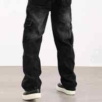 Nouveau pantalon de jogging en toile pour homme, haute qualité, personnalisé, style décontracté droit, délavé, imperméable, pour l'hiver 2024