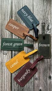 Luxury Personalized Vegan Leather Luggage <b>Tags</b> Leather for Travel Luggage <b>Name</b> <b>Tag</b> Business LLT-0038C - Product Image 6