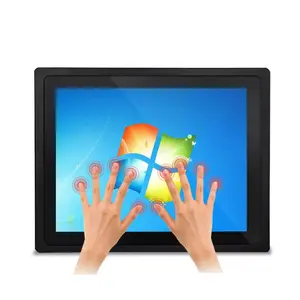 19 inch Fully Enclosed Wall Mount ipc IP65 Waterproof Fanless Embedded Touch Screen PC Industrial Panel pc for Cabinet