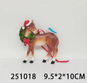 ตุ๊กตาสุนัขลาซาแอปโซ่วาดด้วยมือทำจากเรซิ่นของตกแต่งเทศกาลคริสต์มาส - Product Image 4