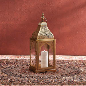 เชิงเทียนโลหะสีทองดีไซน์พิเศษสำหรับรอมฎอนปี 2026 สำหรับตกแต่งโต๊ะและพื้น - Product Image 1