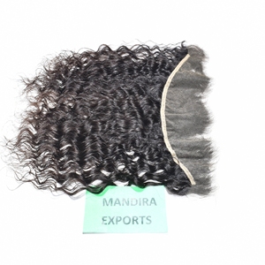 ผมต่อจากผมมนุษย์แท้100% อินเดียขนาด8-36นิ้วลึก13*4หน้าผากผมหยัก - Product Image 1