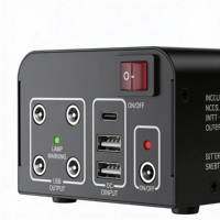 Alimentation solaire LiFePO4 haute sécurité PT-MT2012 avec contrôleur MPPT, onduleur à onde sinusoïdale pure 12V/3A DC, sortie USB 3 ports