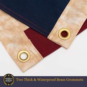 Drapeau Betsy Ross 1776, 3x5 pieds, teinté au thé, drapeaux américains vintage, résistant, imperméable, polyester brodé, 13 étoiles - Product Image 4