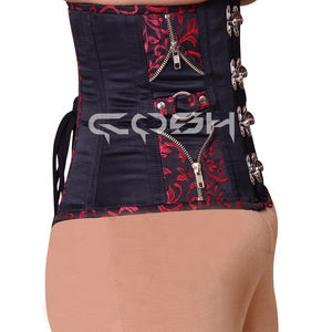 Underbust Steel Boned Gothic Corset With Decorative Hardware - Product Image 4