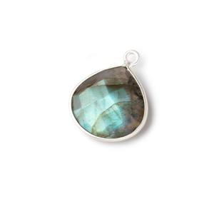 15x15MM Labradorite Drop 925 Sterling Silver Bezel Charm Pendant Necklace Small Gemstone Jewelry for Gift Occasions - Product Image 2