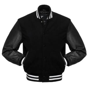 แจ็กเก็ตแฟชั่นขนสัตว์สำหรับผู้ชายเสื้อแจ็กเก็ตทีมตัวแทนแบบพรีเมียมโลโก้ตามสั่งสี - Product Image 2