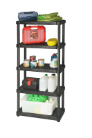 Étagères de rangement verticales robustes de fabrication italienne, pour intérieur/extérieur, en polypropylène recyclé, résistantes aux intempéries, pour garage