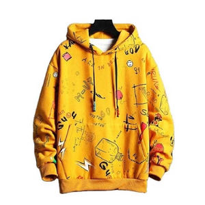 Sudadera con Capucha de Graffiti Personalizada para Hombre, Estilo Personalizado con Estampado Completo, Ropa Urbana Hip Hop, Sudadera Extra Grande de Gran Peso de Más de 450 g/m² - Product Image 4