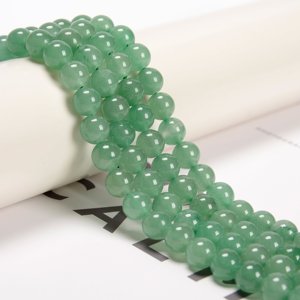 Perles en vrac Beadsnfashion MGB-170, 8 mm, rondes, en aventurine verte, pour la fabrication de bijoux DIY - Product Image 4
