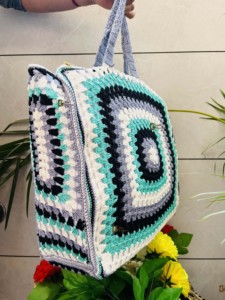 ซิปทรงสี่เหลี่ยมลายดอกไม้สีขาวสำหรับผู้หญิงดีไซน์สวยแนววินเทจแมคคราเม่สไตล์วินเทจ - Product Image 2