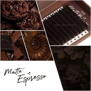 Extensions de cils Charmlash Brown Matte, cils volumineux marron chocolat, plateaux de cils marron mat, OEM ODM, marque privée - Product Image 4