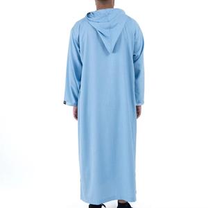 เสื้อผ้าอิสลามแขนยาวสำหรับผู้ชายขนาดใหญ่พิเศษเสื้อสไตล์ซาอุดิอาระเบีย Jubba (thobe) จากการออกแบบให้มีซิปดูไบ - Product Image 4