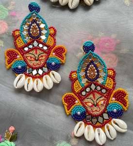 Boucles d'oreilles pendantes personnalisées multi-perles pour femmes, bijoux de fête festifs au meilleur prix, boucles d'oreilles perlées - Product Image 2