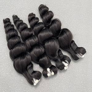 Envío Inmediato Exclusivo Thanh T420 Extensiones de Cabello Humano Remy Virgen Vietnamita 100% Tejido Negro Ondulado Profundo 100g Precio al por Mayor - Product Image 2