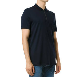 Vente en gros T-shirt de golf anti-rides pour hommes imprimé sur mesure tissu spandex/coton polaire décontracté 220g Service OEM à manches courtes - Product Image 2