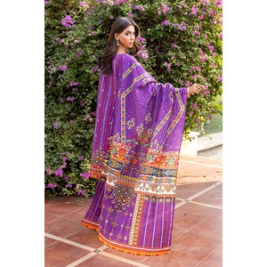 Conjunto de traje Khaddar estampado de 3 piezas para mujer SD-52234 - Product Image 4